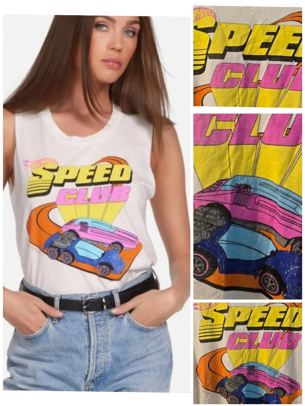 ❤️Lauren Moshi  PRICE FIRMKel Hot Wheels Speed Club tank top